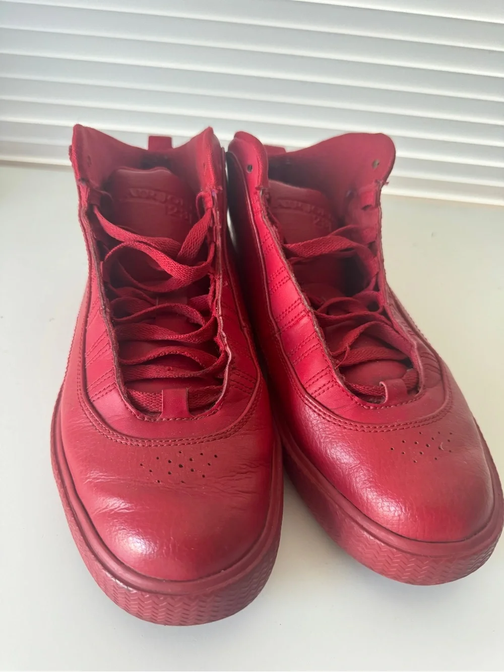 Red Air Jordan High Top Auto Clave Sneakers